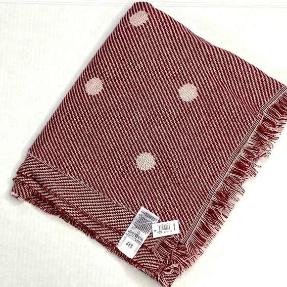 GAP red white acrylic scarf Taille Unique 188 x 61 cm NEW WITH TAGS - Picture 1 of 8